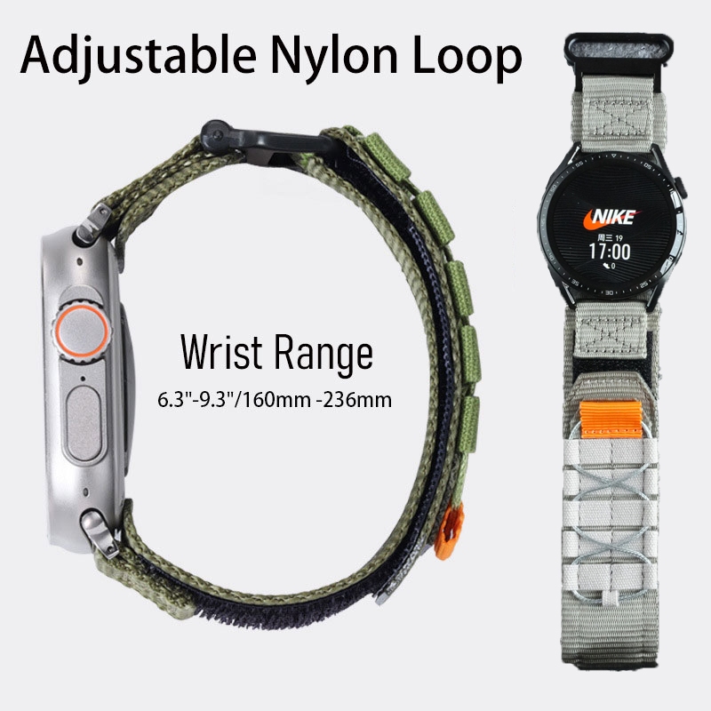 สายทอไนลอนทนทานสําหรับนาฬิกา Xiaomi S3/S1 Pro Watchband กีฬากลางแจ้งทหารองค์ประกอบสายไนลอนสําหรับ Xiaomi นาฬิกา 2 Pro S1 Active Xiaomi นาฬิกา Global สายรัดข้อมืออุปกรณ์เสริม