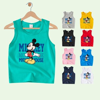เสื้อกล้ามเด็ก Mickey การ์ตูนมิกกี้ 8 สี ผ้าฝ้าย 100% เสื้อแ…