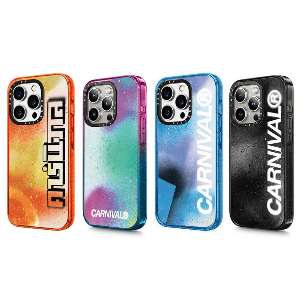 [Case Tify] iPhone 15 14 Pro Max สีสัน Carnival สติกเกอร์สําหรับ iPhone 13 12 Pro Max Hard PC ฝาหลังกรณี iPhone 14 15 Plus คุณภาพสูงกันกระแทก iPhone 11