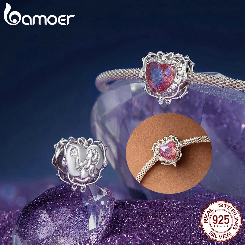 Bamoer 925 Sterling Sliver Charm จี้ปราสาทกระจกวิเศษสําหรับสร้อยข้อมือ - รูปที่ 6
