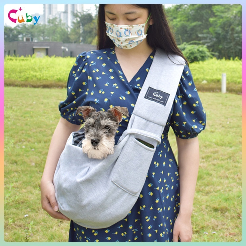 ผู้ให้บริการสลิงสุนัขและแมว CUBY – กระเป๋า Papoose แบบพลิกกลับได้แบบแฮนด์ฟรี - กระเป๋านุ่มและดีไซน์ Tote