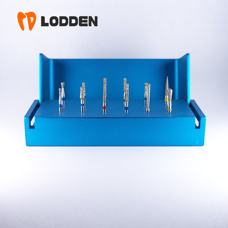 Lodden 4104A Kit 12 ชิ้น FG Dental Diamond Burs สําหรับ Inlay หรือ Onlay เตรียม