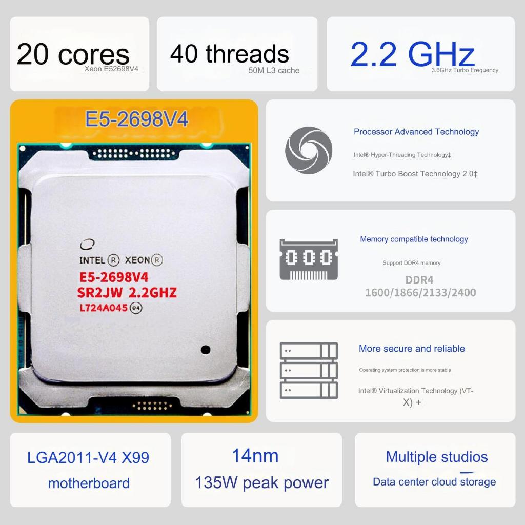 Intel Zhiqiang E5 2667V4 2673V4 2686V4 23683V4 2682V4 2695V4 2698V4 2697V4 2699V4