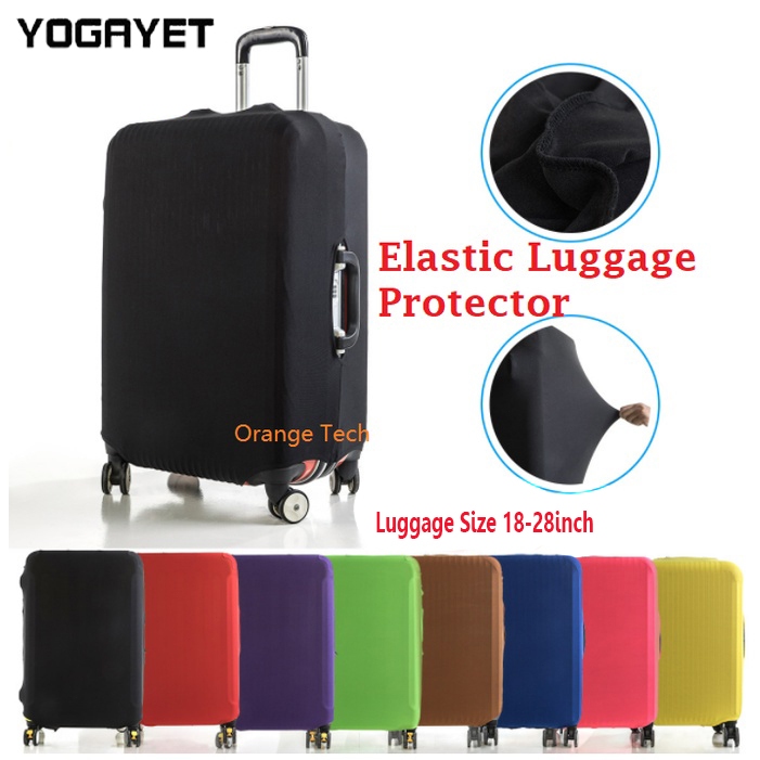 ผ้าคลุมกระเป๋าเดินทาง เนื้อยืด สีพื้น ป้องกันฝุ่น สิ่งสกปรก จัดส่งจากไทย