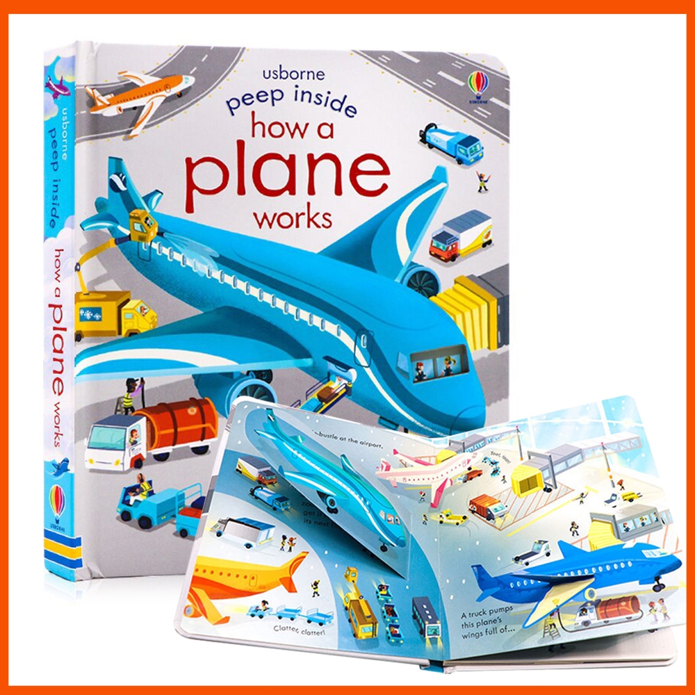Usbrone Peep ภายใน How A Plane ทํางานเครื่องบินวิทยาศาสตร์ยอดนิยม 3D Flap หนังสือภาพตรัสรู้ภาษาอังกฤษสําหรับเด็ก