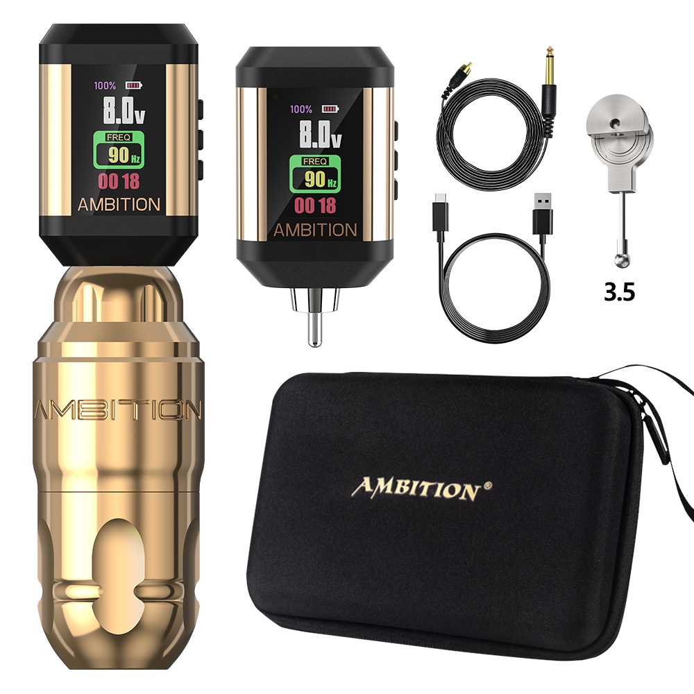 Ambition Lutin ปากกาสักไร้สาย 4.0 มม. 3.5มม. แบตเตอรี่