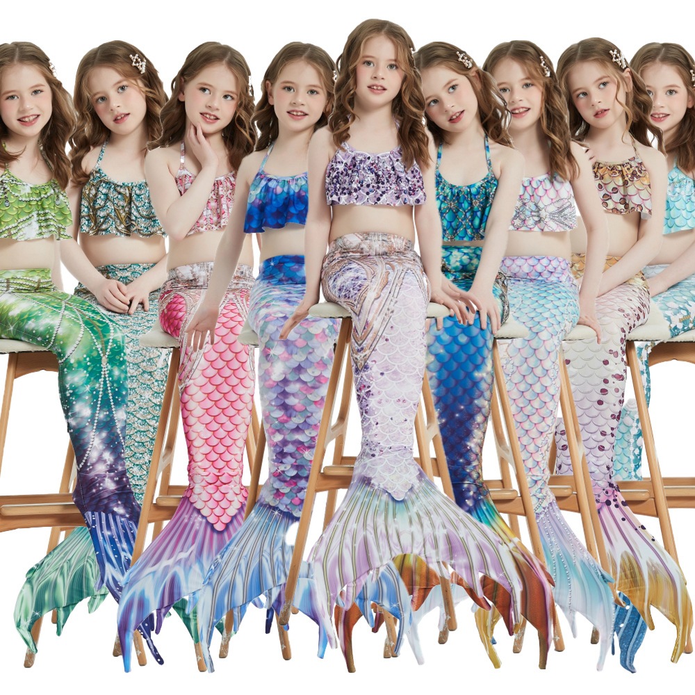 ผู้หญิง หางนางเงือก เด็ก หางเงือก ชุดนางเงือก สาวน้อย ชุด mermaid เด็ก ชุดว่ายน้ํา ฟินนางเงือก