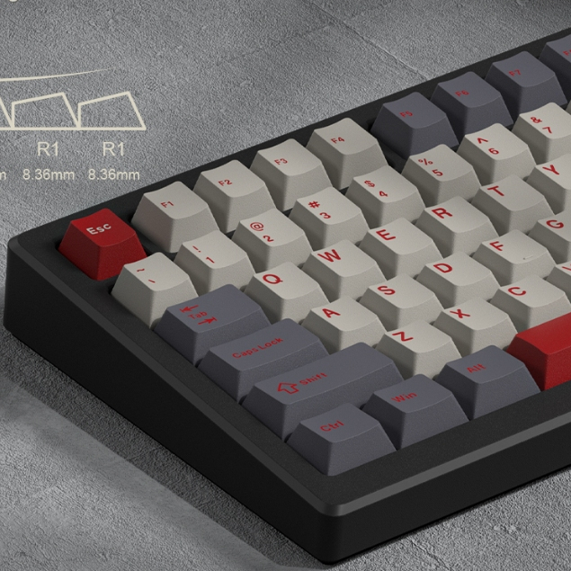 132 คีย์โปรไฟล์เชอร์รี่ Retro Keycaps Custom PBT Double Shot Key Caps สําหรับ 61/64/68/84/87/100/104/108 คีย์บอร์ดเกมกล