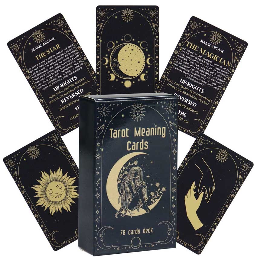 10.3x6 ซม. Tarot Meaning Cards A 78-Card Tarot Deck Card เกมไม่มีคู่มือ