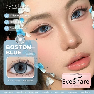 Eyeshare คอนแทคเลนส์ BOSTON สีฟ้า ดวงตาดูลึกซึ้ง รายปี Dia14.2 ค่าสายตา 0.00 1คู่