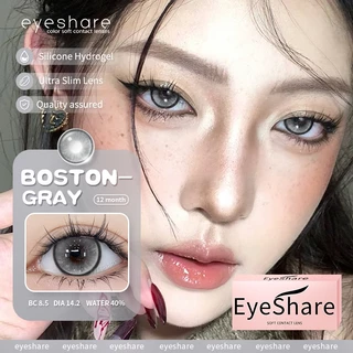 Eyeshare คอนแทคเลนส์ BOSTON สีฟ้า ดวงตาดูลึกซึ้ง รายปี Dia14.2 ค่าสายตา 0.00 1คู่