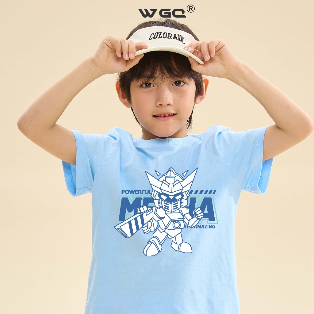 เสื้อกีฬาแขนสั้น ผ้าฝ้ายแท้ พิมพ์ลายการ์ตูน แฟชั่นสําหรับเด็กผู้ชาย [110 ซม. - 160 ซม.]