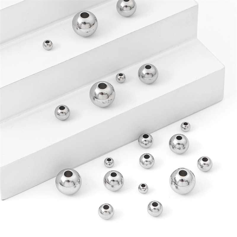 ลูกปัดกลมสแตนเลส 4-10mm สำหรับ DIY งานเครื่องประดับทำสร้อยข้อมือและสร้อยคอ - รูปที่ 4