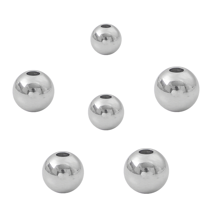 ลูกปัดกลมสแตนเลส 4-10mm สำหรับ DIY งานเครื่องประดับทำสร้อยข้อมือและสร้อยคอ - รูปที่ 5