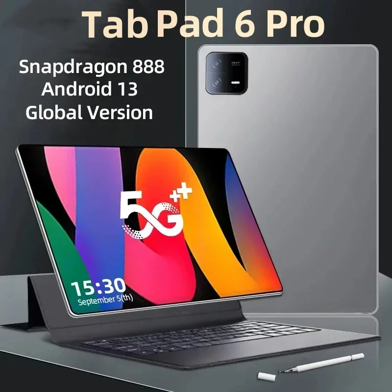 [รับประกัน 3 ปี] แท็บเล็ต Android 13 Pad 6 Pro รุ่น Global Originals, 16 GB+512GB, Snapdragon 888, แ