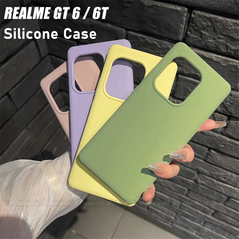 สีใหม่สําหรับrealme GT 6 6TปลอกซิลิกาเจลHard Drop-Resistantเคสโทรศัพท์