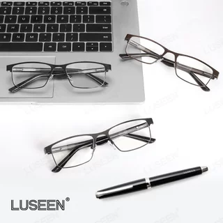 LUSEEN Eyewear แว่นตากรองแสงเปลี่ยนสี ป้องกันรังสี สำหรับผู้ชายและผู้หญิง ป้องกัน UV 400 เลนส์เปลี่ยนได้ กรอบแว่นตา เรโทร AG2244