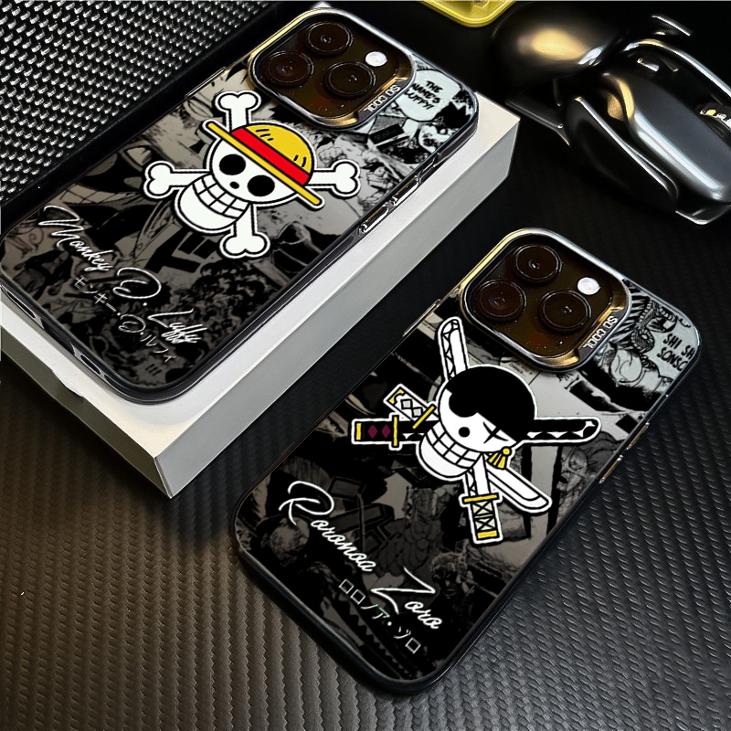 สําหรับ Xiaomi Poco F6 X6 M6 Pro F5 X5 Pro 5G C65 Mi 14 13T 12T Pro Mi 11 13 12 Lite 13 12 Pro การ์ตูน Luffy ZORO Skull รูปแบบ IMD Hard Cover