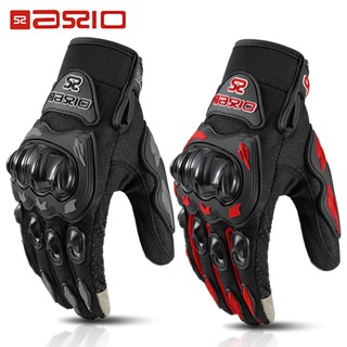 Axio ถุงมือรถจักรยานยนต์ฤดูร้อนหน้าจอสัมผัสระบายอากาศเต็มนิ้…