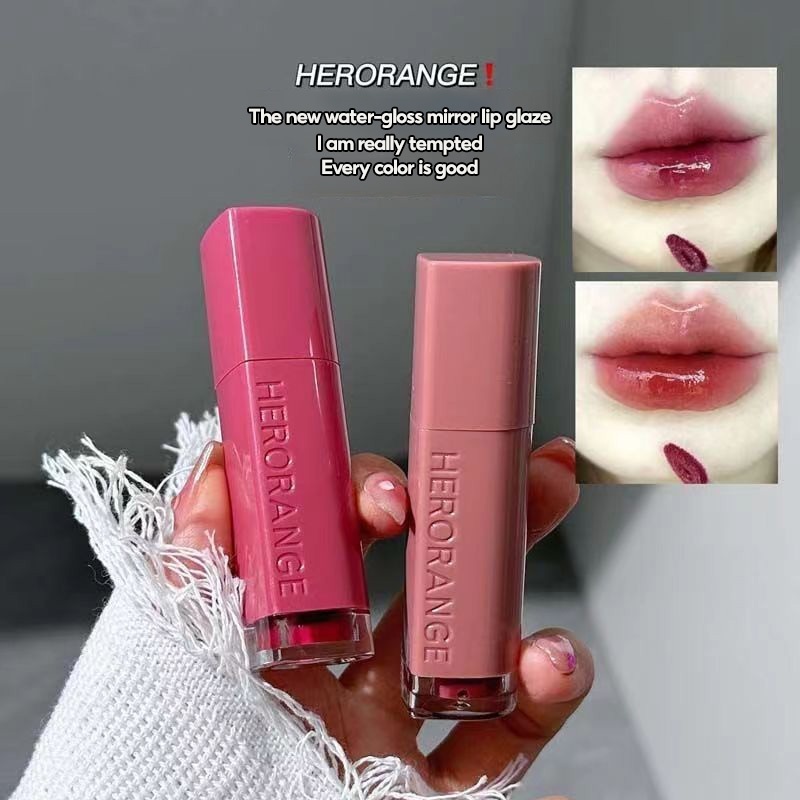PY.th HERORANGE ลิปกลอสเนื้อกระจก ไม่ซีดจาง กันน้ํา ติดทนนาน ให้ความชุ่มชื้น