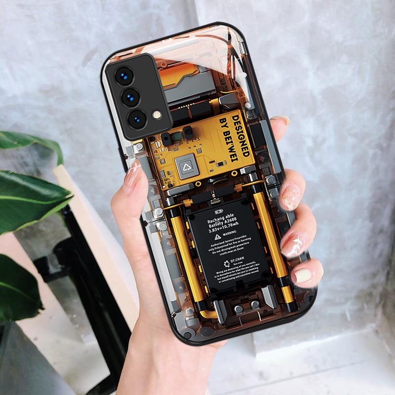 เคส Realme GT Master Edition P3 Ultra เคส Realme P3 GT 6 7 GT6 GT7 6T 7T GT NEO 2 แผงวงจรกระจก PCBA เคสโทรศัพท์กันกระแทกพร้อมตัวป้องกันกล้องเทคโนโลยีความรู้สึกแนวโน้มเย็นฝาครอบโทรศัพท์สําหรับเด็กผู้ชาย - รูปที่ 2
