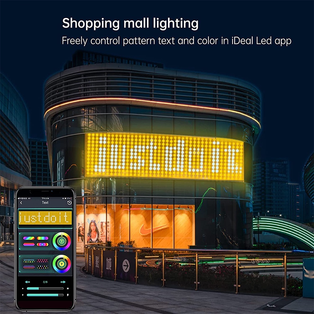 สายไฟ RGB Led กันน้ํา อัจฉริยะ พร้อมแอพ รีโมตคอนโทรล DIY สําหรับตกแต่งสวน ปาร์ตี้ คริสต์มาส AC220V - รูปที่ 4