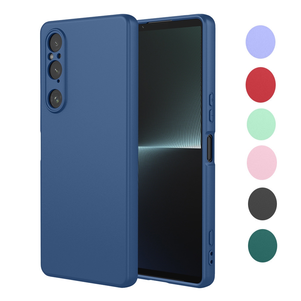 เคสโทรศัพท์ซิลิโคน TPU แบบนิ่ม บางพิเศษ กันกระแทก สีพื้น สําหรับ Sony Xperia 10 V Xperia-1V Xperia 5