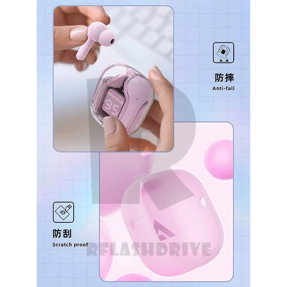 Air31 ใหม่ Ultrapods Max TWS หูฟังไร้สายบลูทูธโปร่งใสคุณภาพเสียงไฮไฟบลูทูธ 5.3 ที่ใช้งานได้