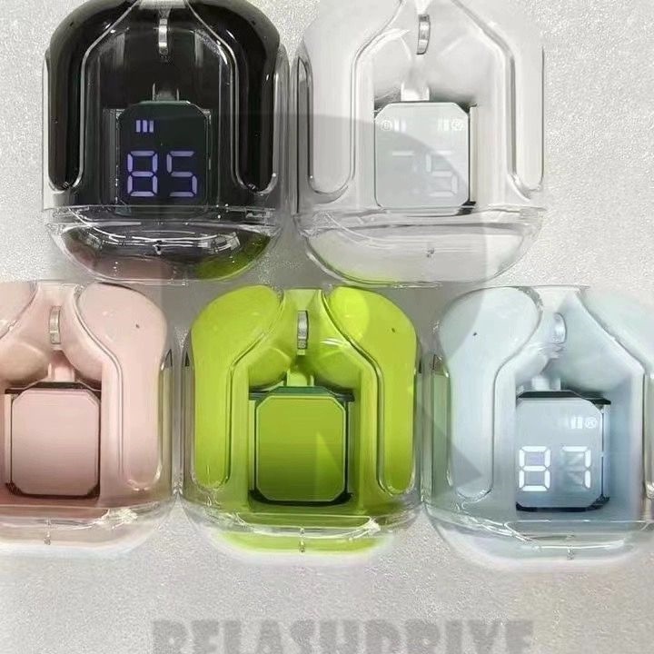 Air31 ใหม่ Ultrapods Max TWS หูฟังไร้สายบลูทูธโปร่งใสคุณภาพเสียงไฮไฟบลูทูธ 5.3 ที่ใช้งานได้