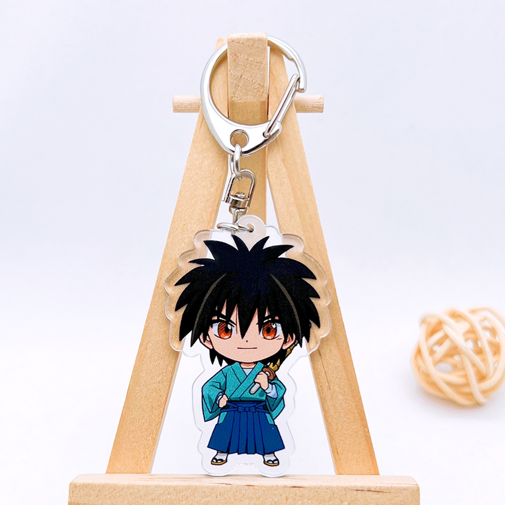 Rurouni KENSHIN พวงกุญแจอะคริลิคอะนิเมะอุปกรณ์เสริมอะคริลิคสองด้านการ์ตูน HIMURA KENSHIN พวงกุญแจน่ารัก Kamiya Kaoru จี้