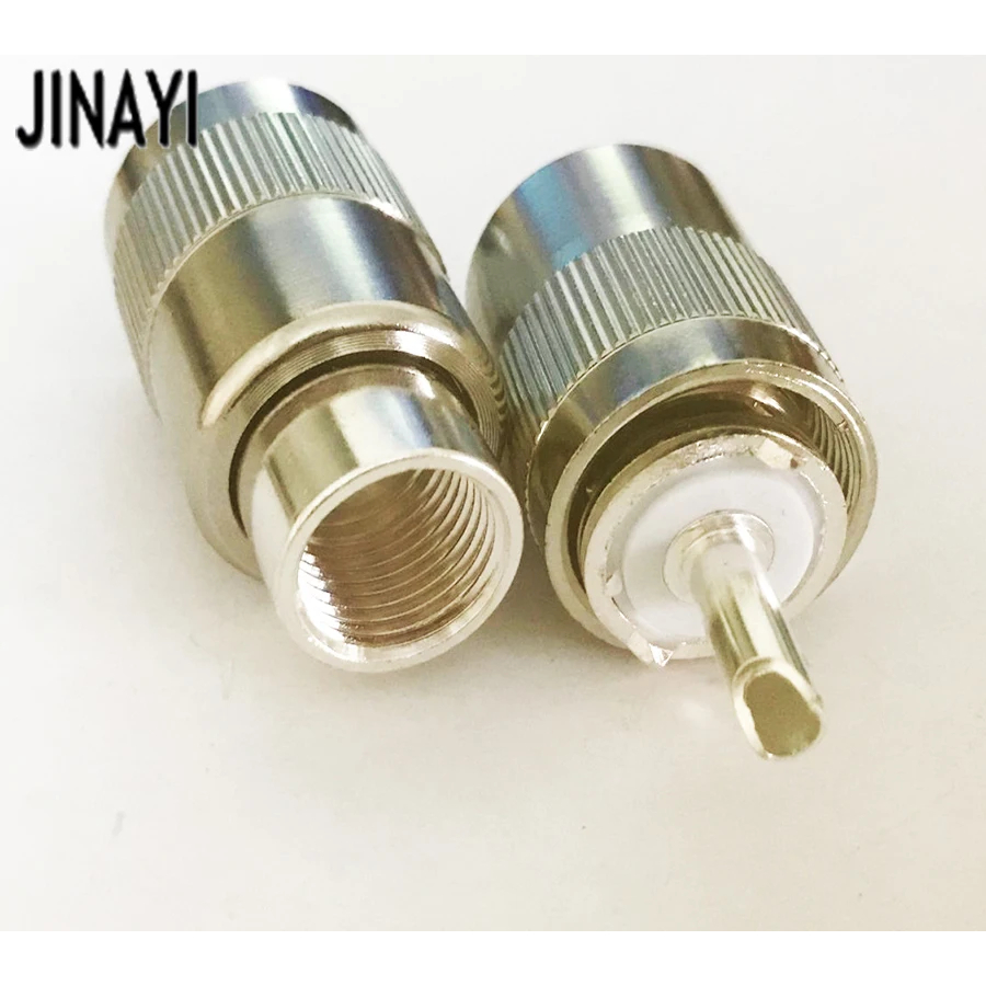 2pcs UHF PL259 ปลั๊กชายบัดกรีอะแดปเตอร์สําหรับ RG8 RG213 7D-FB LMR400 50-7 Coaxial สาย
