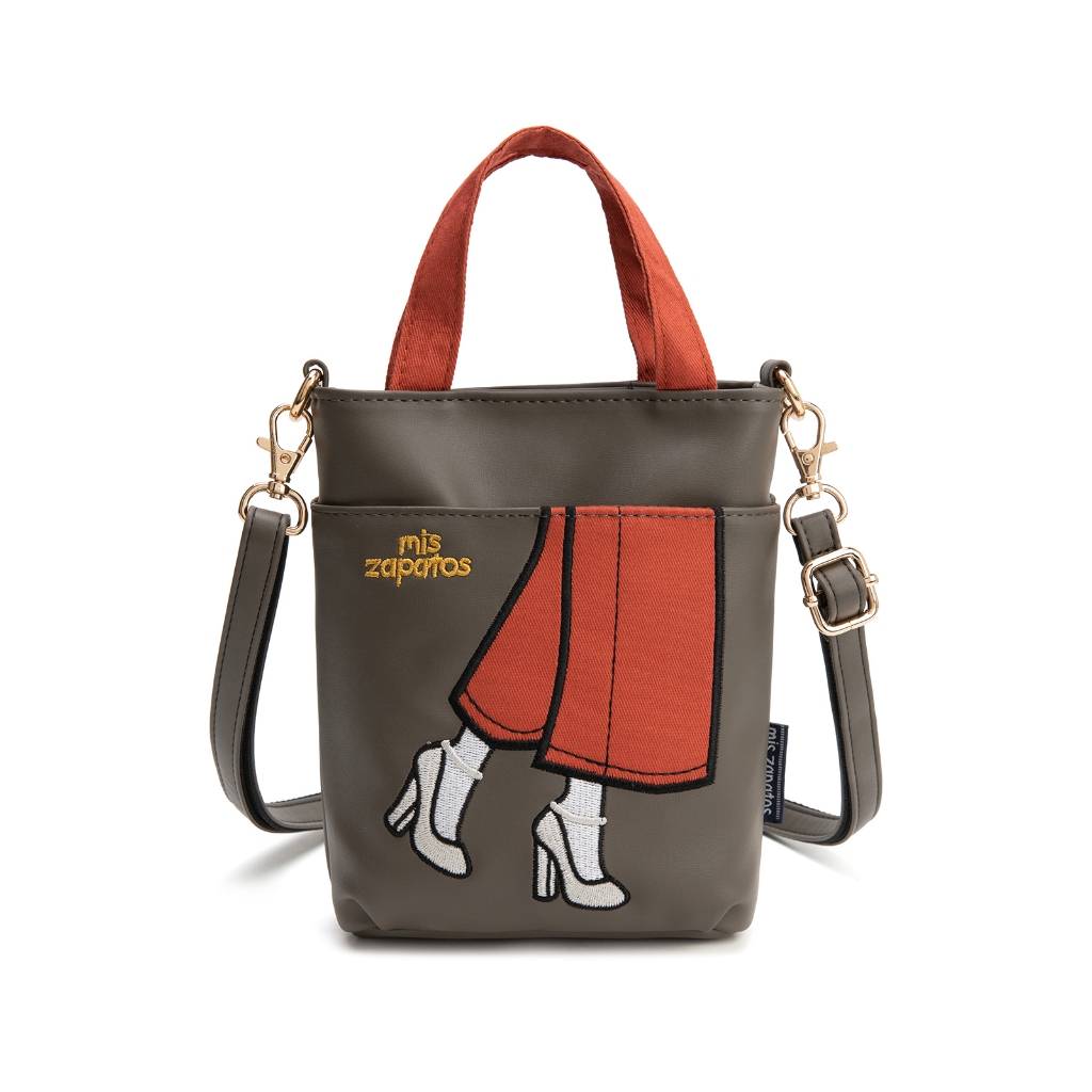 Miszapatos Fashion pu Texture กระเป๋าโทรศัพท์มือถือแนวทแยงกระเป๋าใบเล็ก
