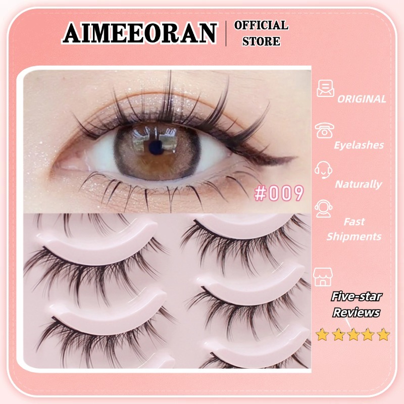 พร้อมส่ง+COD ดิงเซน ขนตาปลอม 5 คู่ ขนตาปีศาจน้อย ธรรมชาติ แต่งหน้าทุกวัน เพราะ แต่งหน้า ขนตา
