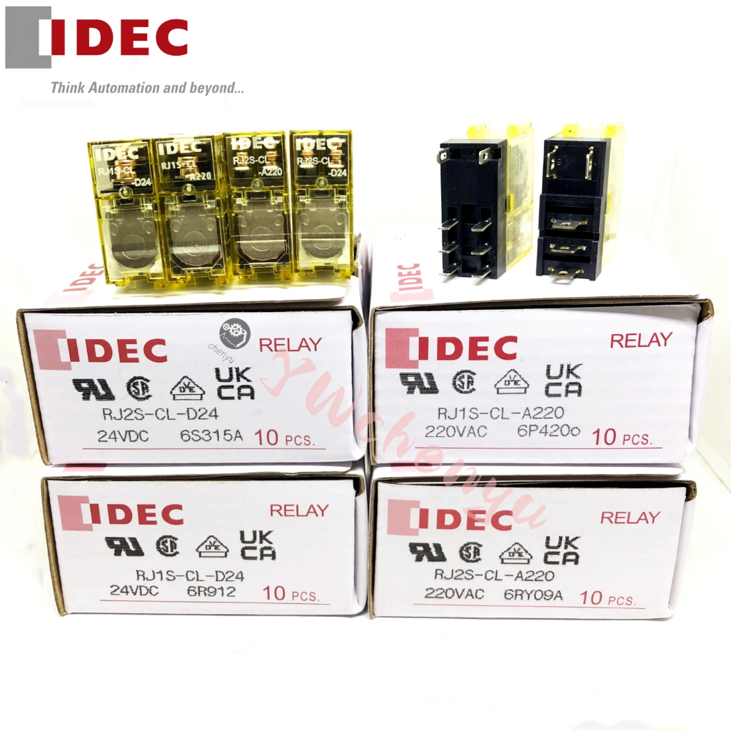 IDEC รีเลย์กลางแบบบาง  RJ2S-CL-D24 DC24V D12 A220 A110 A24  RJ1S-CL-D24 D12 A220