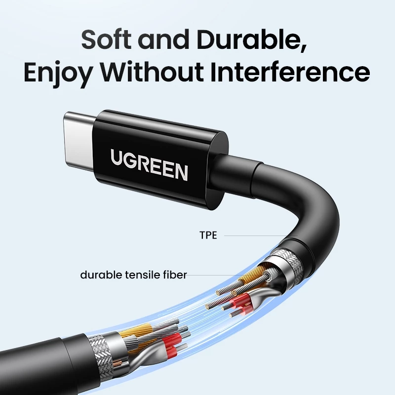 UGREEN หูฟังมีสาย Type-C/3.5mm HiFi กึ่งอินเอียร์ มีไมค์ thumbnail 6