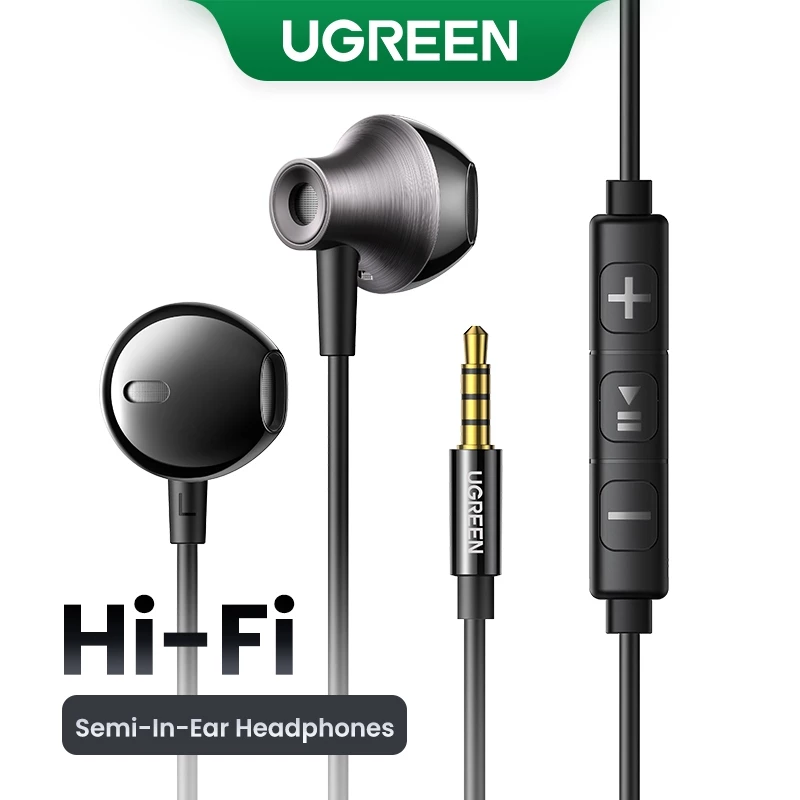 UGREEN หูฟังมีสาย Type-C/3.5mm HiFi กึ่งอินเอียร์ มีไมค์ thumbnail 3