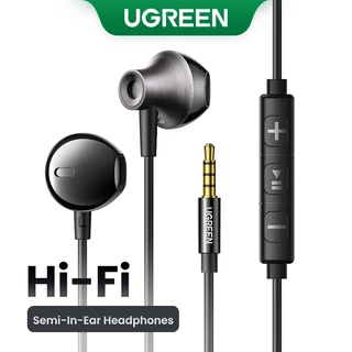 UGREEN ชุดหูฟังแบบมีสาย Type C หรือ 3.5 มม. คุณภาพเสียงไฮไฟ กึ่งอินเอียร์พ ร้อมไมโครโฟน
