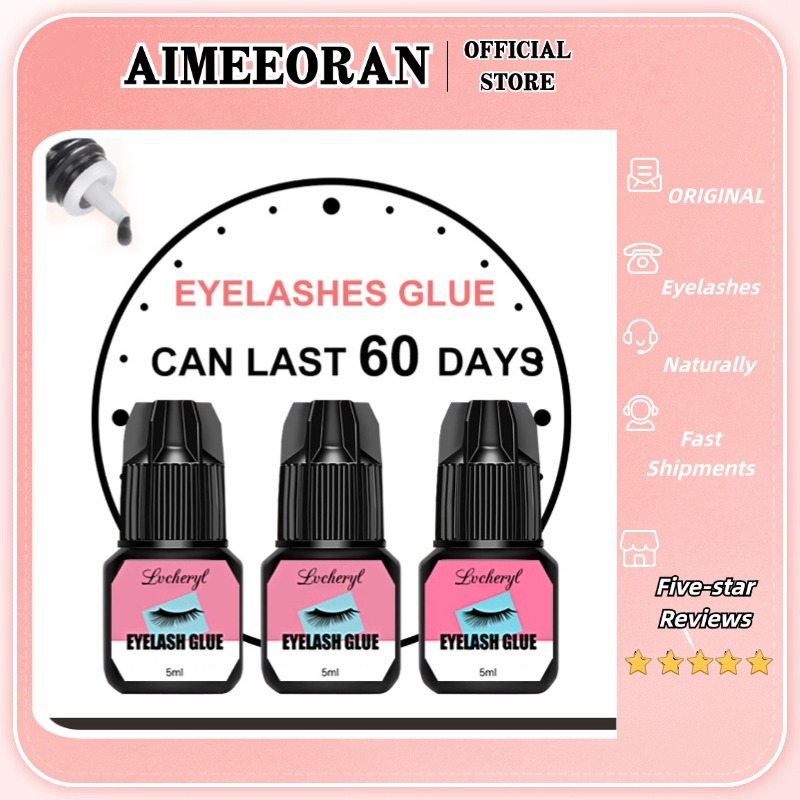 พร้อมส่ง+COD Aimeeoran กาวต่อขนตา 5 มล. สําหรับผู้เริ่มต้น รสจืด เปิดตา กาวต่อขนตา เพื่อความงาม