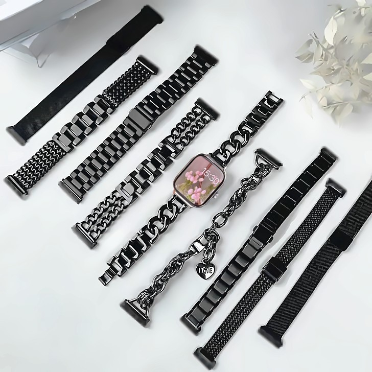 Kinds of Black Metal Strap For Redmi watch 6 สาย Redmi watch 5 Active สาย Redmi Watch 4 Strap Mi band 8 pro สาย Redmi watch 5 Active Strap Redmi watch 3 Active สาย Designed Redmi watch 5 Lite สาย Redmi watch 3 Strap Redmi watch 4 สาย Redmi watch 6 Strap