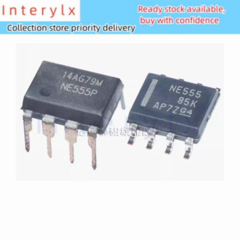 1 ชิ้น/ล็อตของแท้ NE555DR Patch NE555P NE555 In-Line โปรแกรมนาฬิกาจับเวลา SOP-8 DIP-8