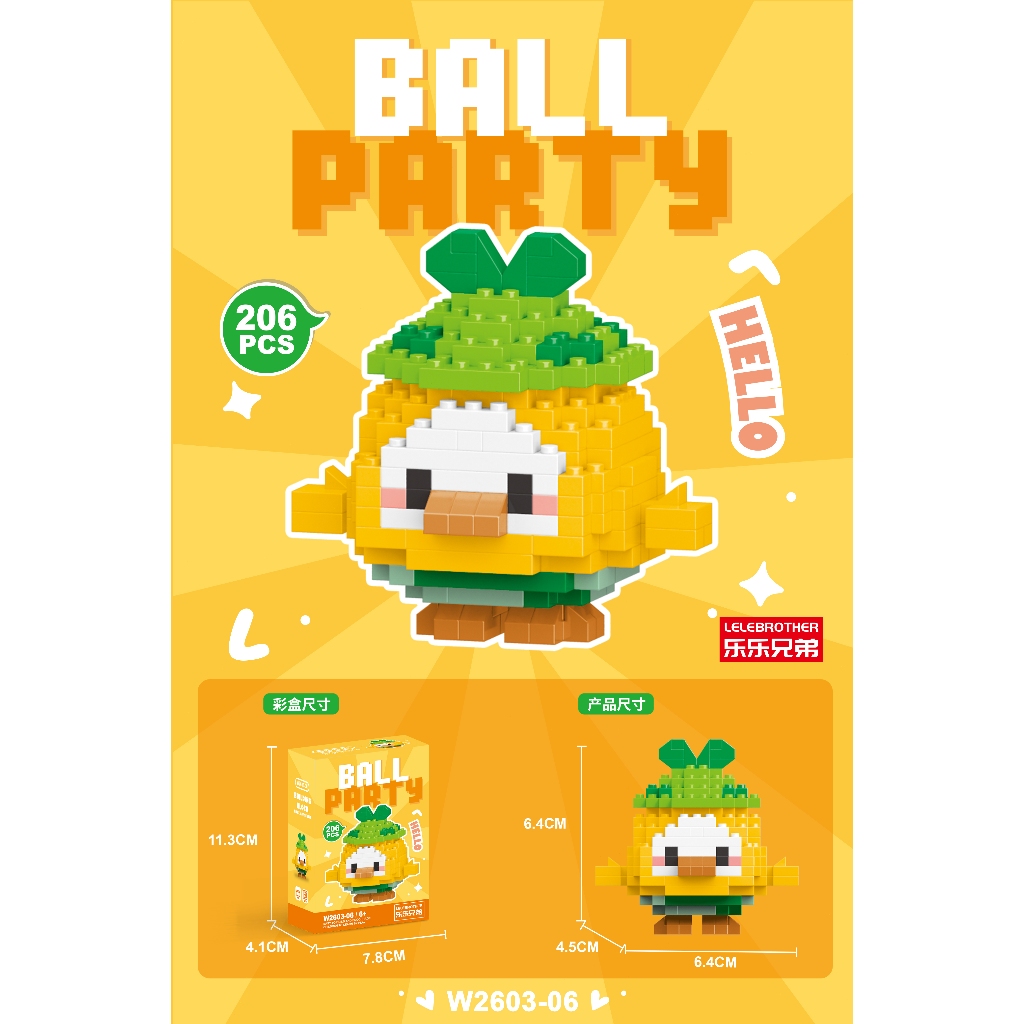 บล็อก การ์ตูนน่ารัก ของเล่นอนุภาคขนาดเล็ก บล็อกตัวต่อ ของขวัญสําหรับเด็กผู้หญิง เด็กผู้ชาย - รูปที่ 3