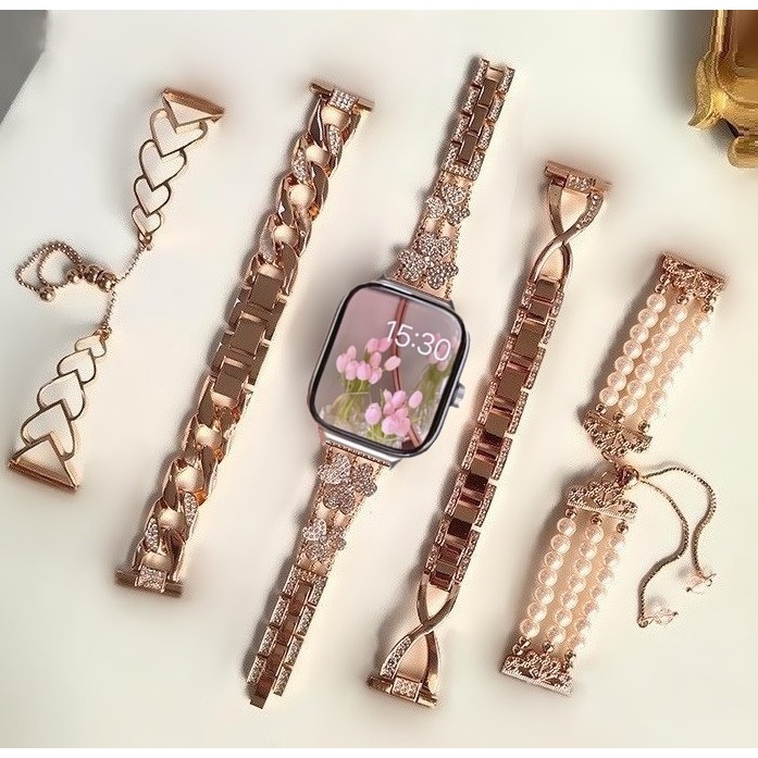 Luxury Diamond Strap For Redmi watch 6 สาย Bling Redmi watch 5 Active สาย Bling สาย Redmi Watch 4 Strap Bling Metal สาย Redmi watch 6 Strap Designed สาย Redmi watch 3 Active Strap For redmi watch 4 สาย Redmi watch 5 Active สาย redmi watch 3 active สาย