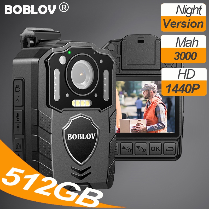 หุ้นท้องถิ่น) BOBLOV KJ25 Body Sport Action Police Camera HD 1440P Camcorder 3000mAh รองรับ 13H การบ