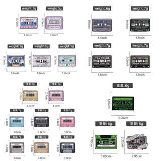 เครื่องดนตรีสร้างสรรค์เข็มกลัดปกกีตาร์เปียโนเทปเคลือบ Pin เทปบันทึกโลหะ badge กระเป๋าเป้สะพายหลังอุปกรณ์เสริมของขวัญเครื่องประดับสําหรับเพื่อน