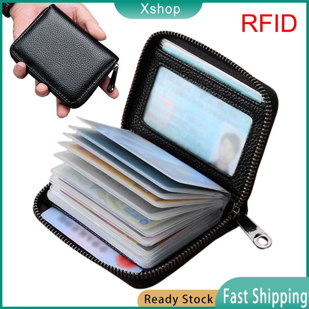 ธุรกิจ22บัตรขยายผู้ถือบัตรป้องกันแม่เหล็กบัตรเครดิตกรณี รหัส ความจุขนาดใหญ่ซิปผู้ถือบัตรกระเป๋าสตางค์