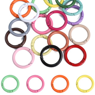 2ชิ้น [30มิลลิเมตร] สีแหวนที่สําคัญแหวนโลหะผสมสีสเปรย์ฤดูใบไ…