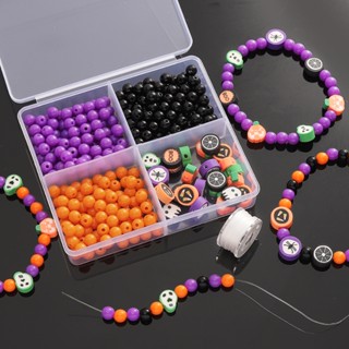 ฮาโลวีนทําด้วยมือชุดกล่องรอบลูกปัดกล่องอุปกรณ์วันหยุดเครื่อง…