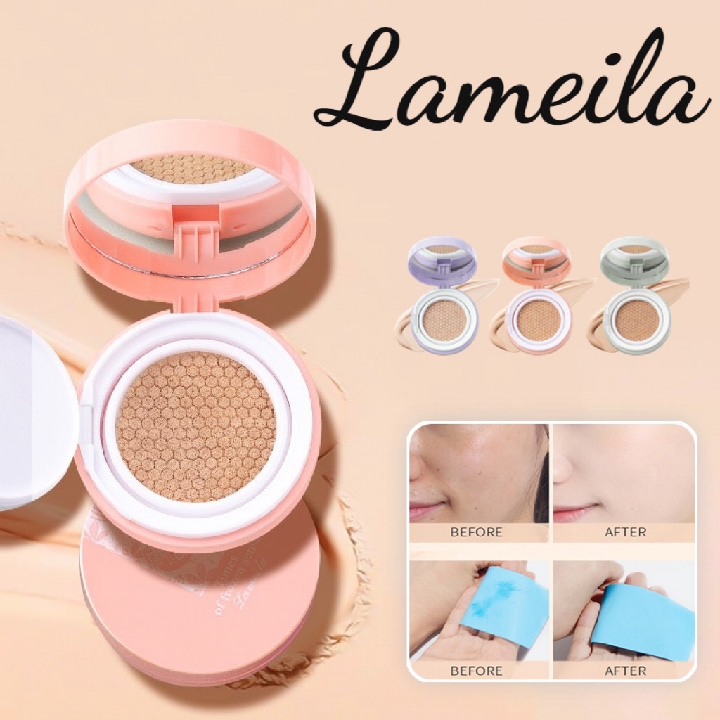 PY.th LAMEILA บีบีครีมคุชชั่น รองพื้นปกปิด กคุชชั่นคุมมัน ัเหงื่อ ผิวชุ่มชื้น ขาวกระจ่างใส รียบเนียน