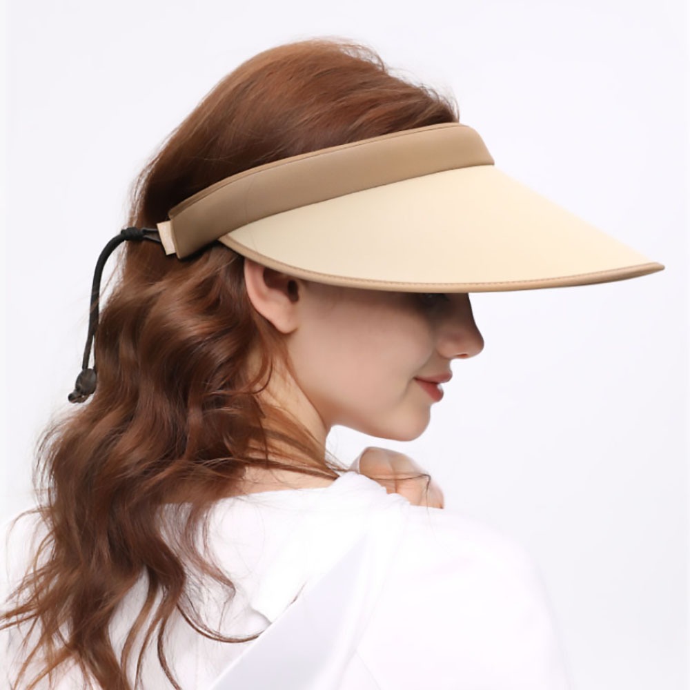 Ohsunny Super Blackout Wide Brim Sun Visor ป้องกันรังสียูวีแฟชั่นหมวกกันแดดแบบพกพา UPF50+