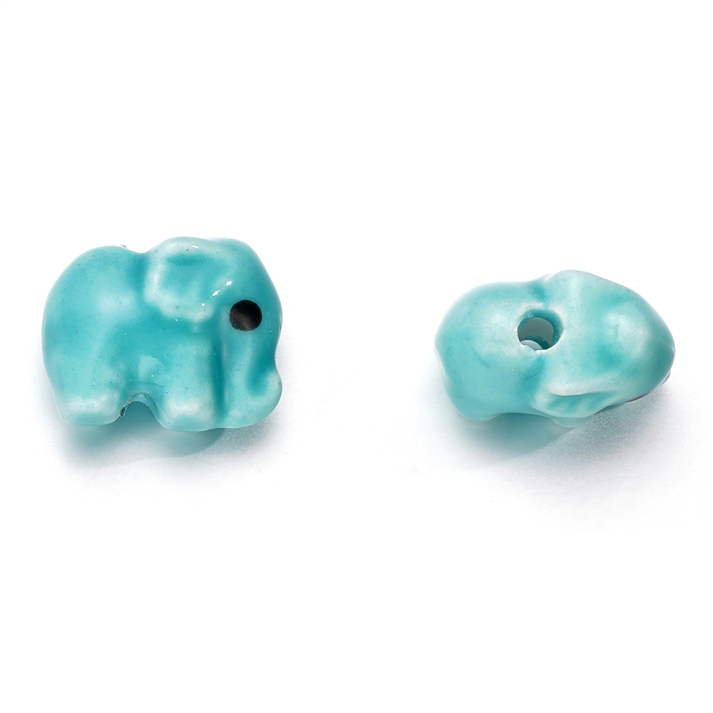 St. kunkka 2-10 ชิ้นลูกปัดเซรามิคการ์ตูนสีสันช้างลูกปัดเซรามิคสําหรับ DIY สร้อยข้อมือสร้อยคอทํา - รูปที่ 4